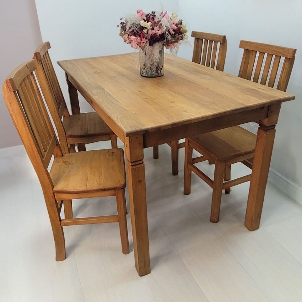 MESA DE JANTAR RÚSTICA TRADICIONAL ECO 1,40X0,80M - 125803